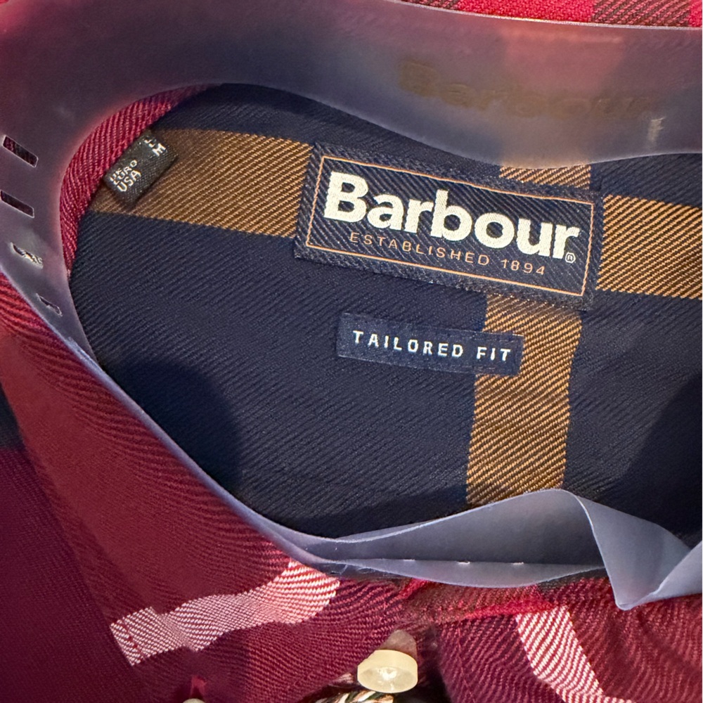 NWT Barbour Men's Dunoon Tailored Fit Long Sleeve Shirt - Picture 2 of 5
